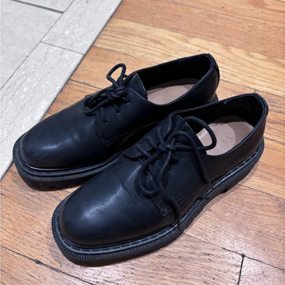 H&M Black Chunky Lace-Up Shoes - Picture 4 of 5